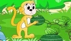 小猴子吃哈密瓜故事视频